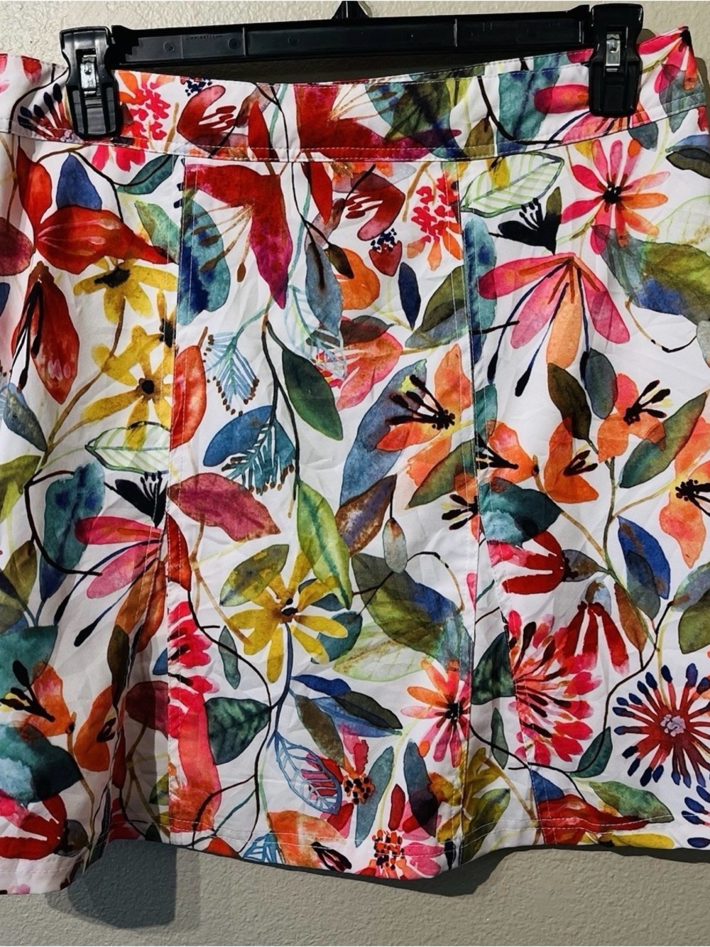 Bright Floral Watercolor Skirt - Picture 2 of 8